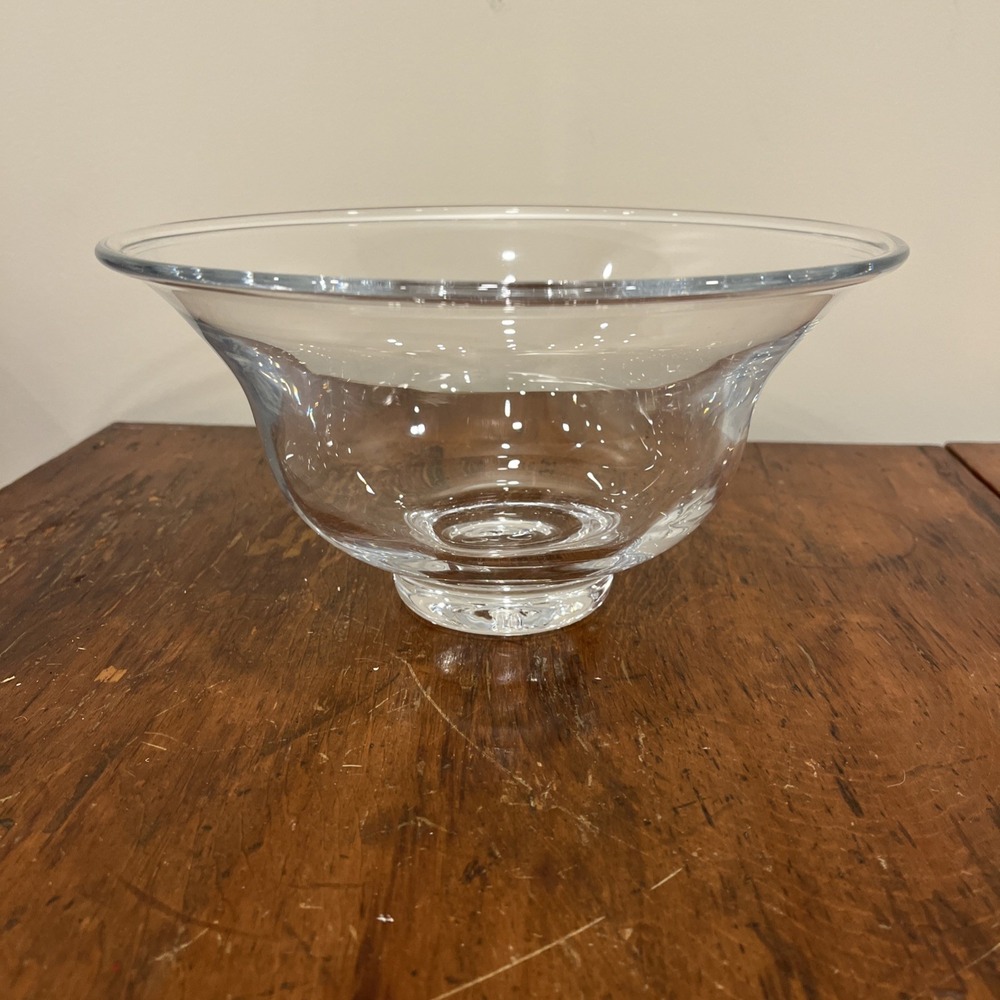 Simon Pearce Handmade Shelburne Medium Classic Centerpiece Footed Bowl 9.5"x5"